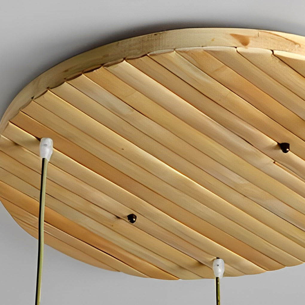 30" Bamboo Cluster Pendant Light – Farmhouse Ceiling Fixture