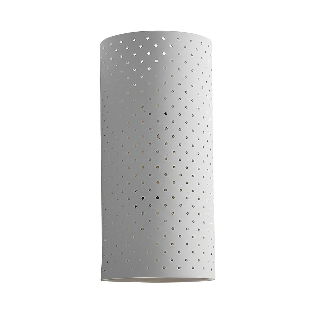 Modern Cylindrical Gypsum LED Wall Sconce - Waterproof White