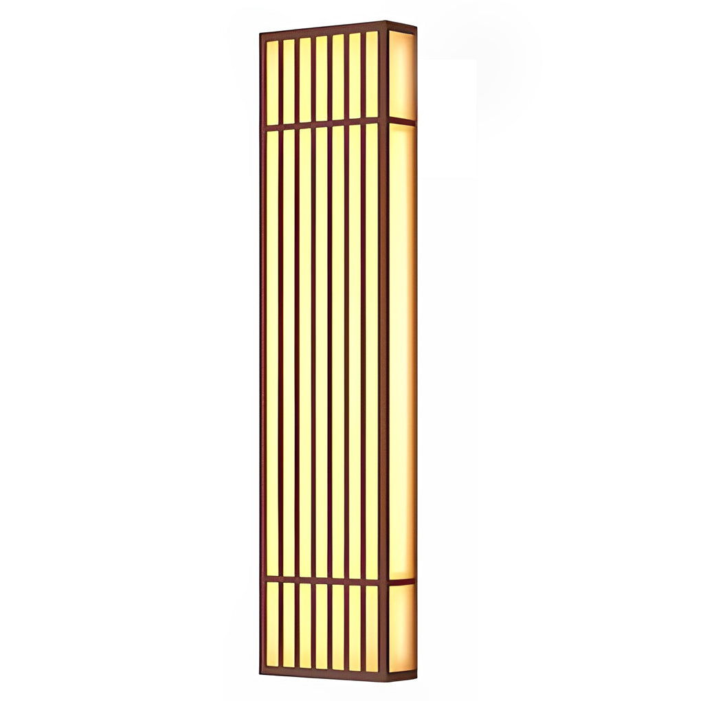 Industrial Vertical Stripe LED Outdoor Wall Lamp – Brown