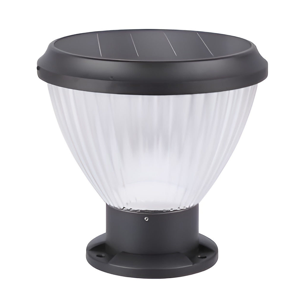 Solar LED Post Cap Light - Modern Aluminum Pillar Light for Outdoor