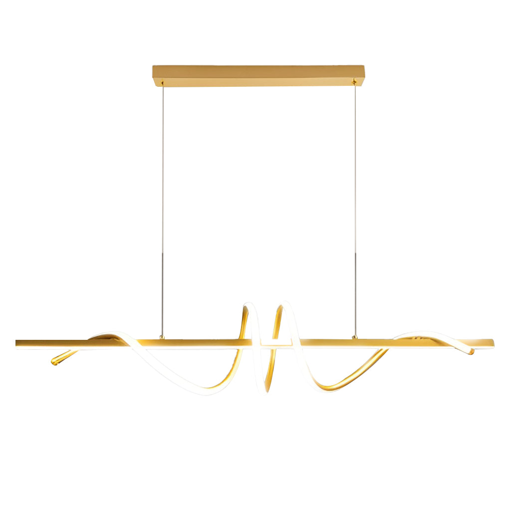 Modern LED Dimmable Linear Chandelier with Remote Control