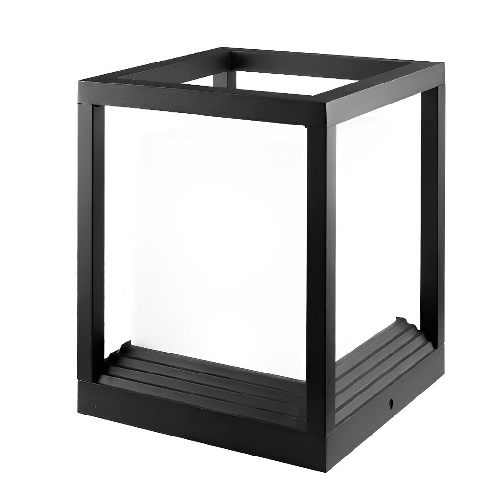Modern Square Aluminum Solar LED Outdoor Fence Post Light