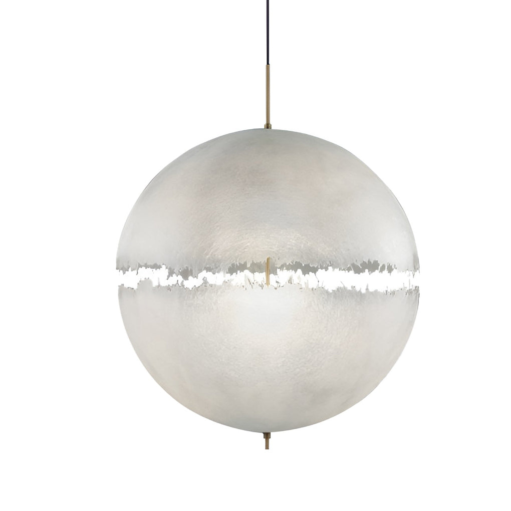 Moon Shaped Modern Nordic Pendant Light – Resin & Iron
