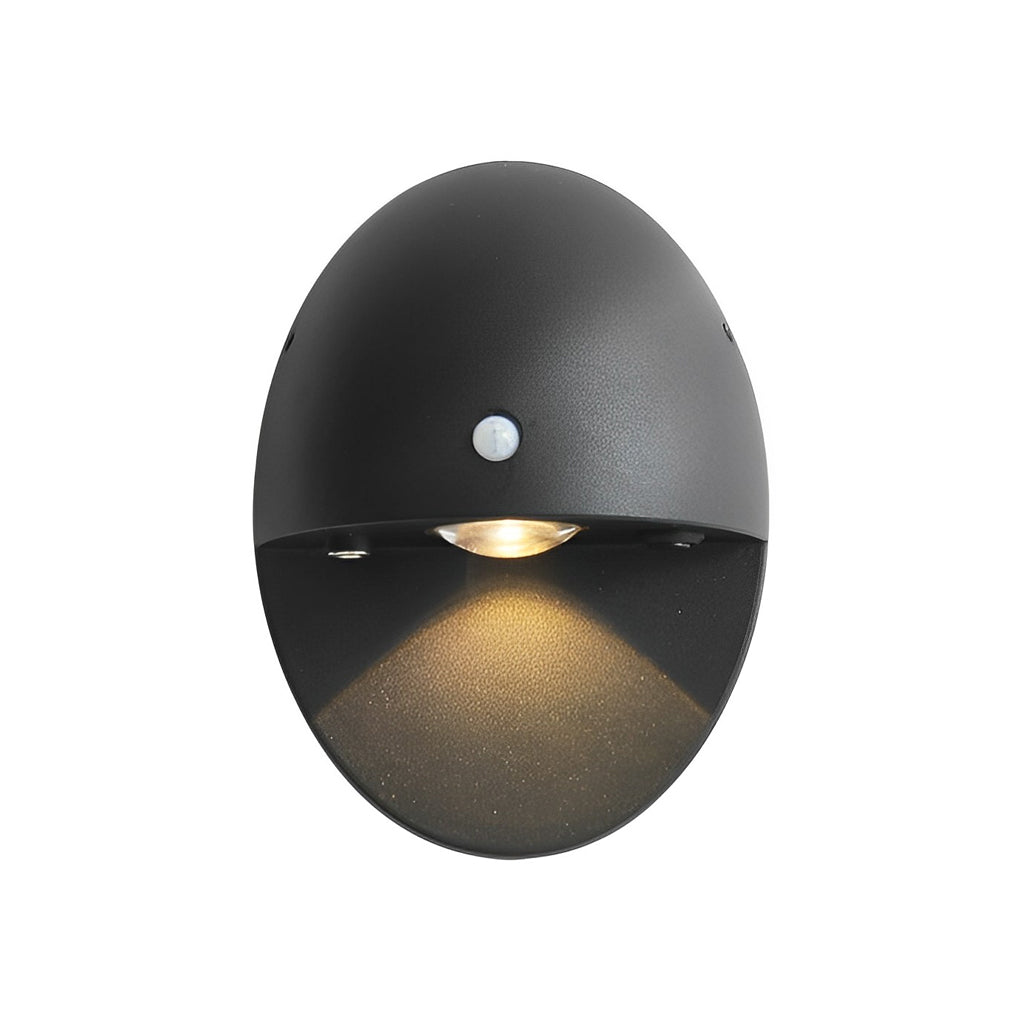 Oval Motion Sensor Rechargeable LED Wall Lamp - Aluminum