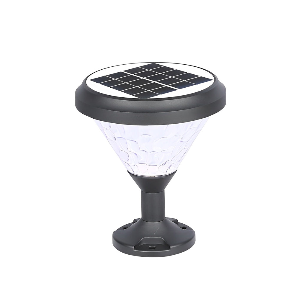 Modern Solar Fence Post Light with Colorful Gradient Modes
