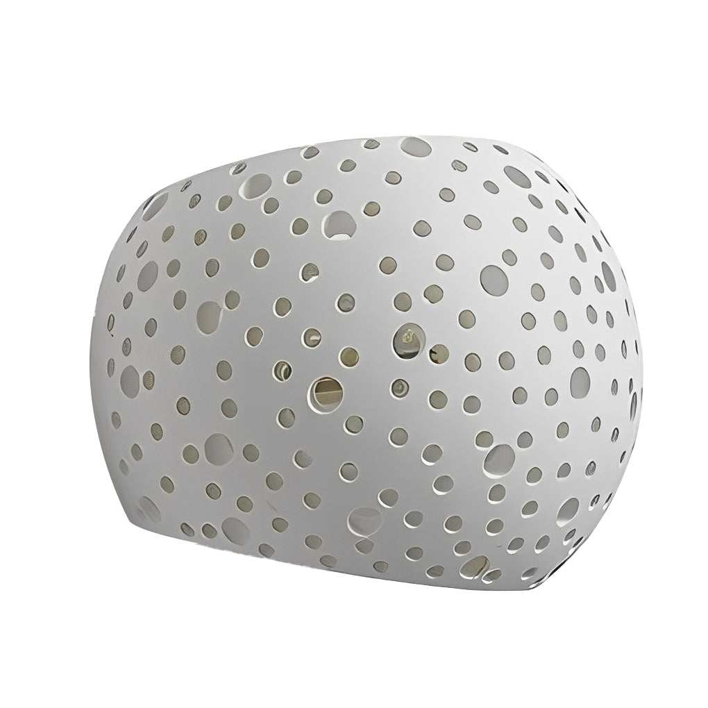 Modern Hollow Gypsum LED Wall Sconce - White Minimalist Up Down Light