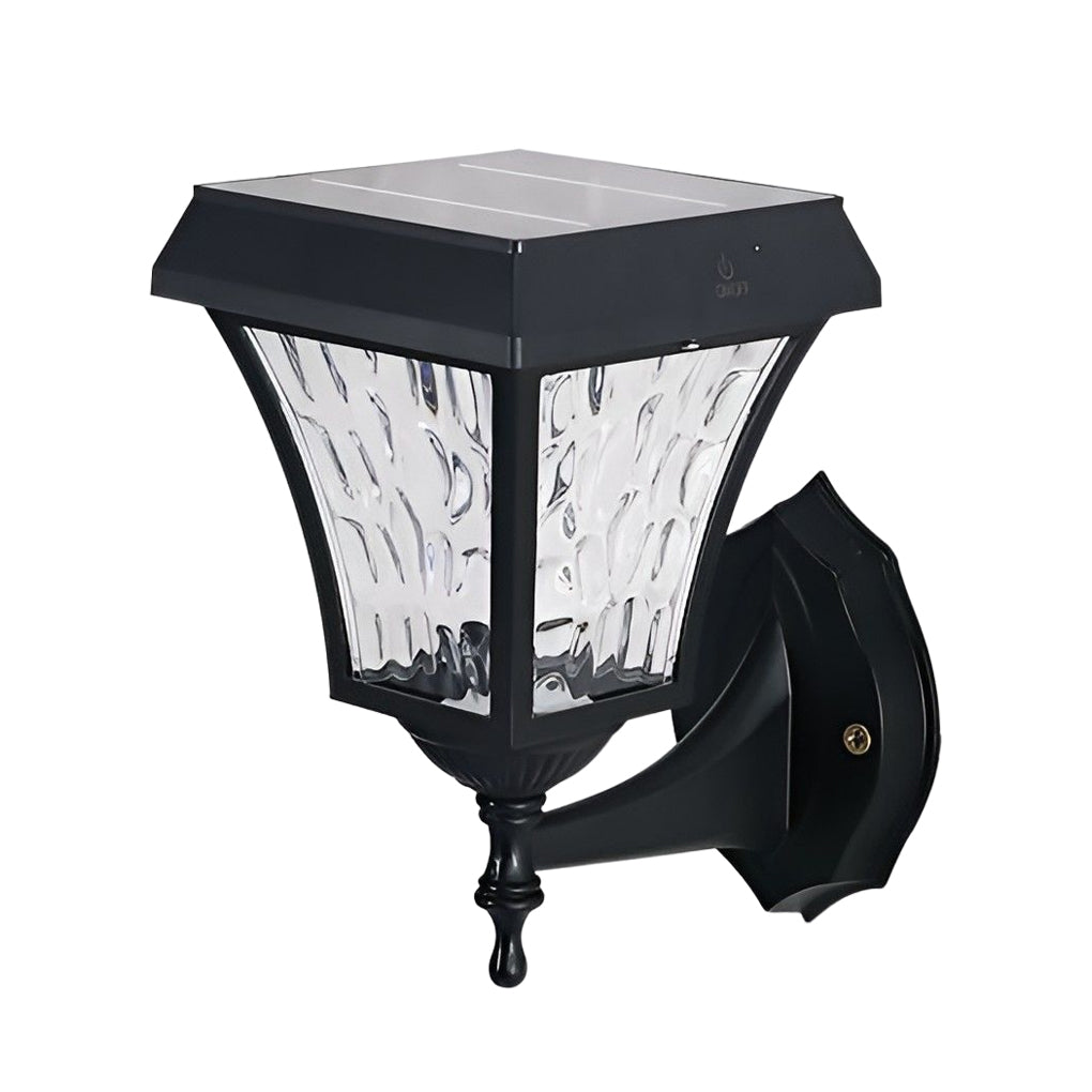 Solar LED Outdoor Wall Sconce with Touch Switch – Waterproof