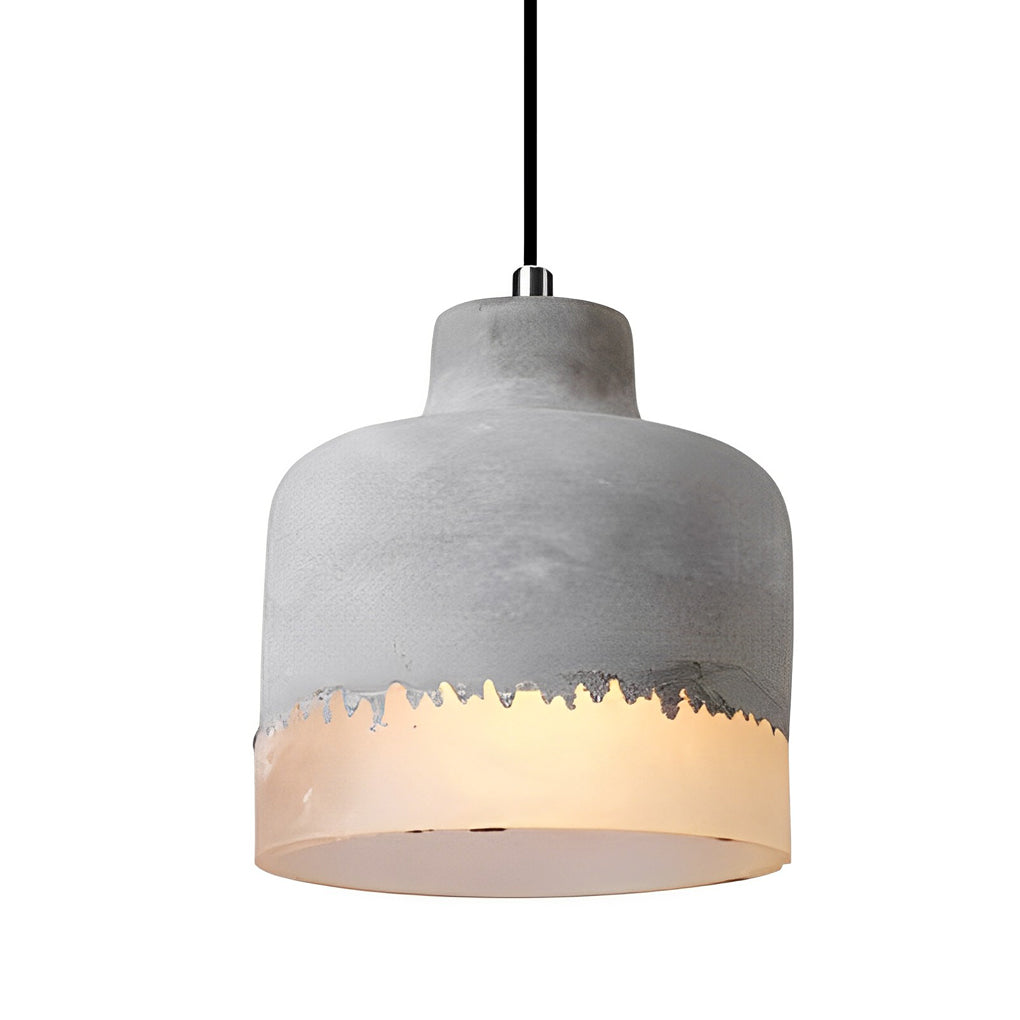 Industrial Cement Pendant Light – Modern Minimalist Chandelier