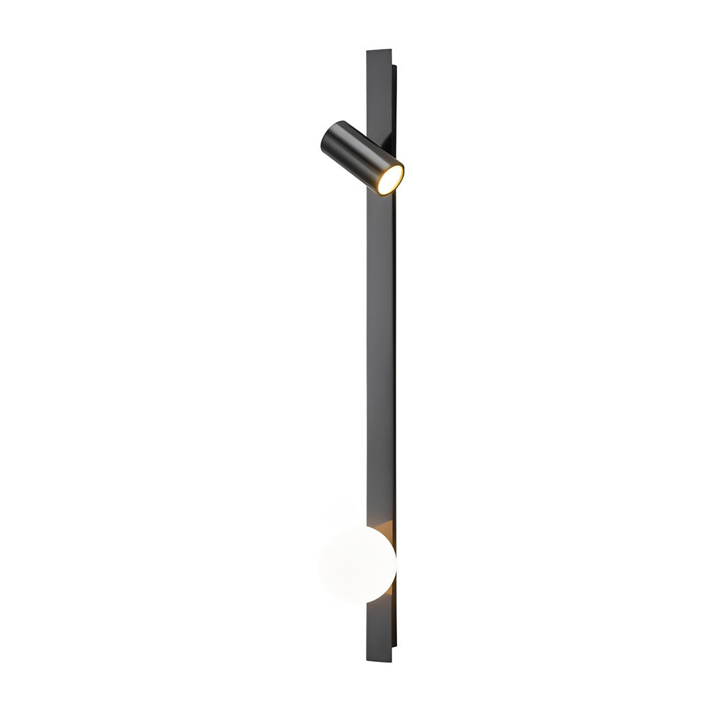 Modern Black Gold LED Wall Sconce with Adjustable Spotlight