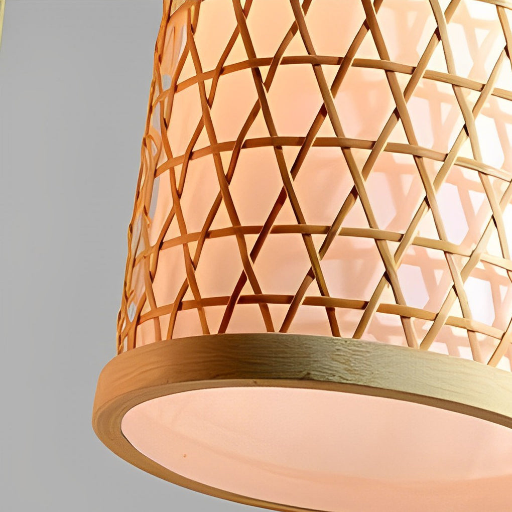 30" Bamboo Cluster Pendant Light – Farmhouse Ceiling Fixture