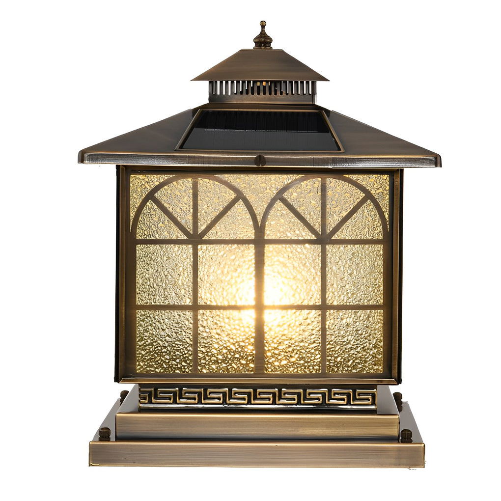 Modern Bronze Solar Post Cap Light with 3-Step Dimming