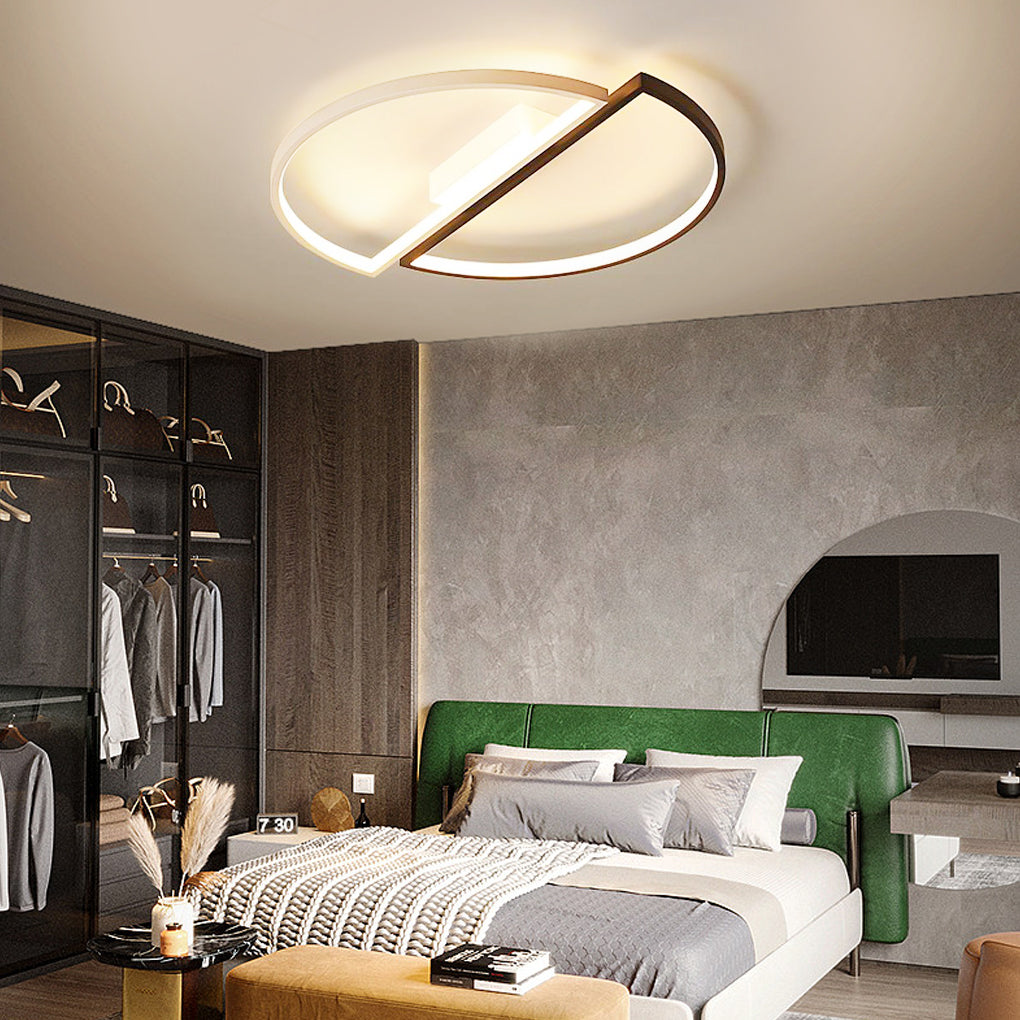 Modern Semi-Circle Dimmable LED Flush Mount Ceiling Light