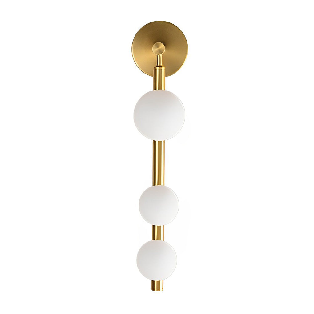 Modern 3-Globe Glass Wall Sconce with Electroplated Metal Frame