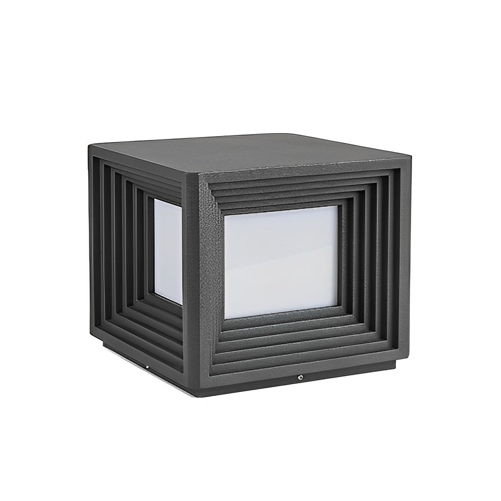 Modern Square Solar Post Cap Light - Waterproof LED Outdoor