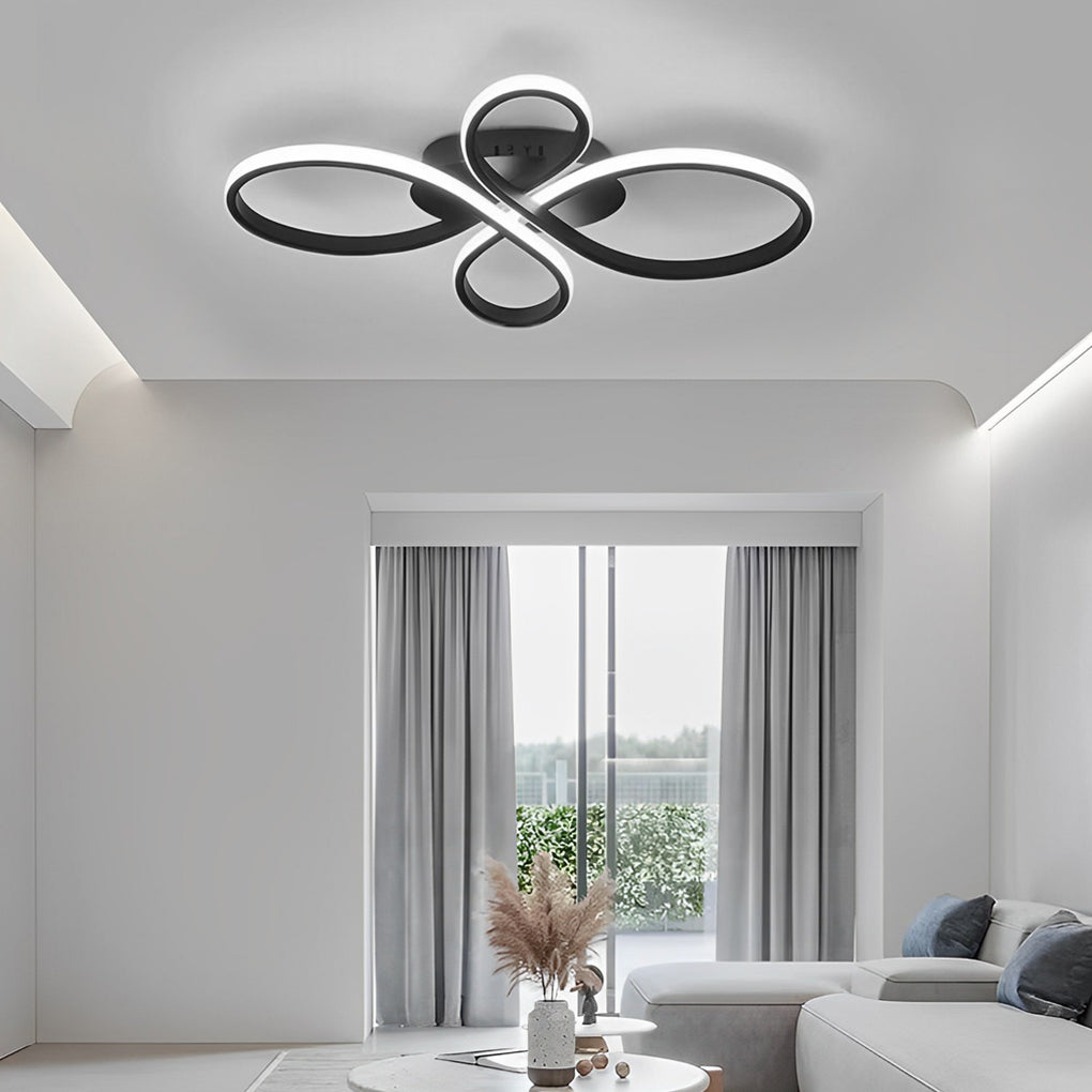 Intertwined Flower LED Flush Mount Ceiling Light - Modern Aluminum