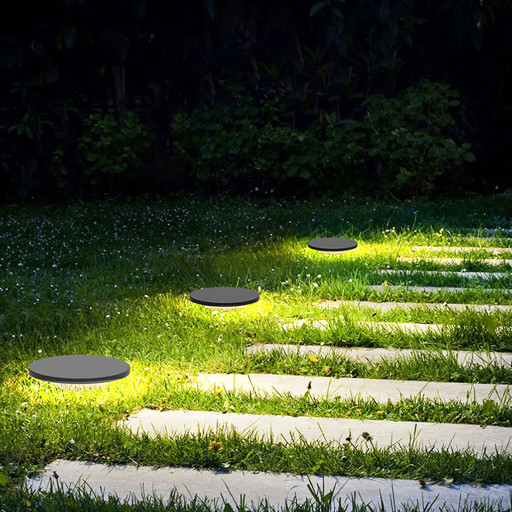 Halo LED Solar Ground Light | Warm White Outdoor Landscape Lighting