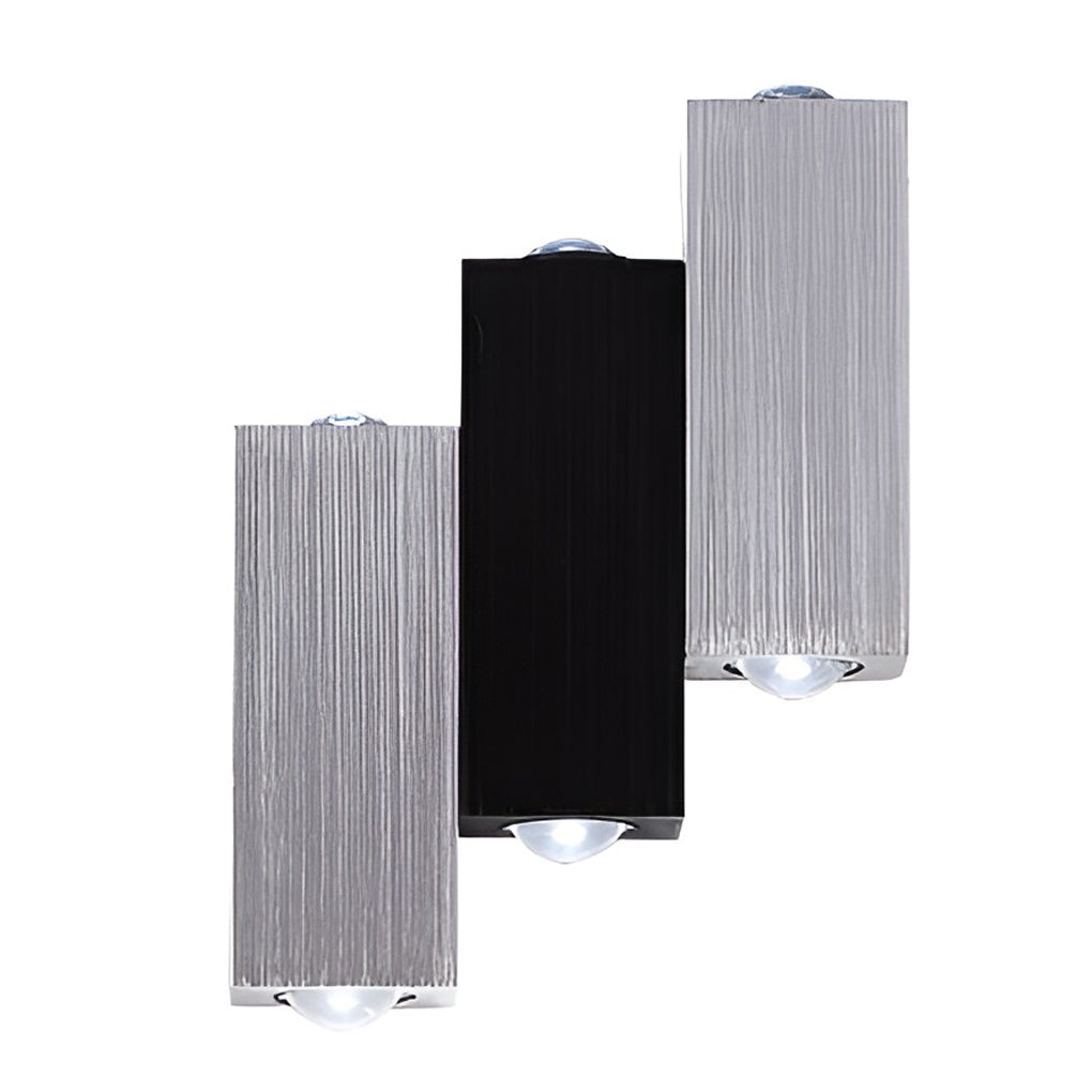 Modern Rectangular LED Wall Light Up Down Aluminum Sconce