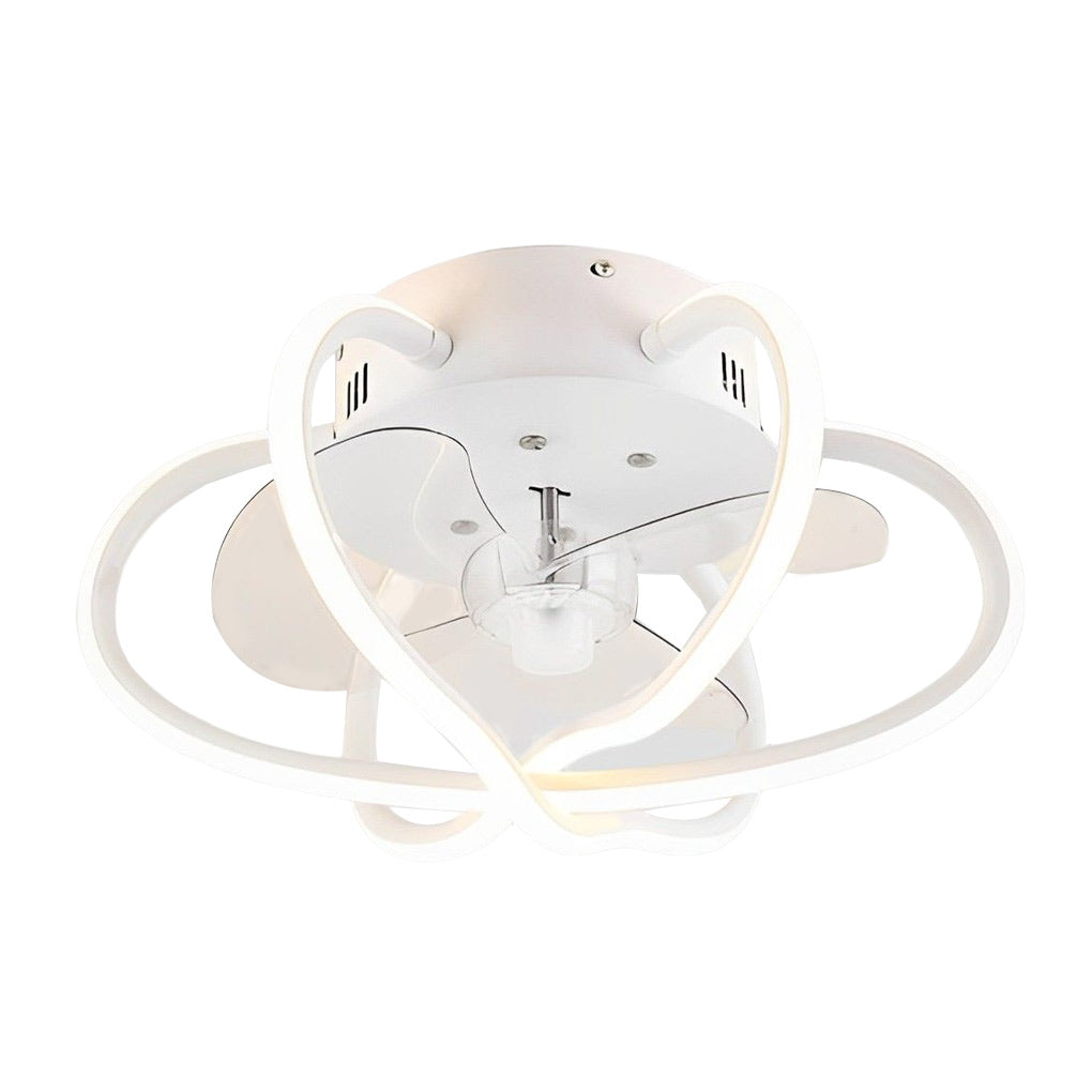 Flower Cage Dimmable Bladeless Ceiling Fan Light with LED