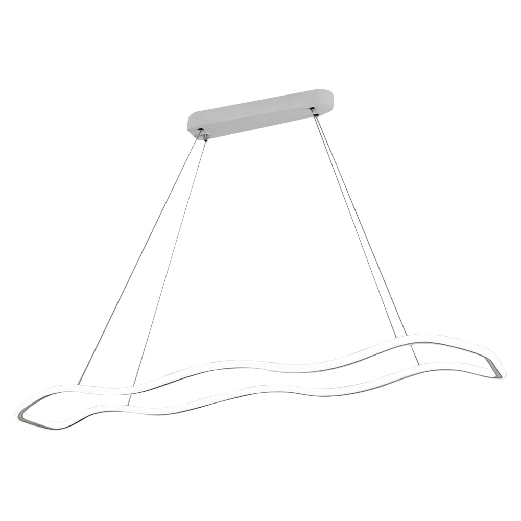 Wave Circular LED Pendant Light Modern Metal Chandelier