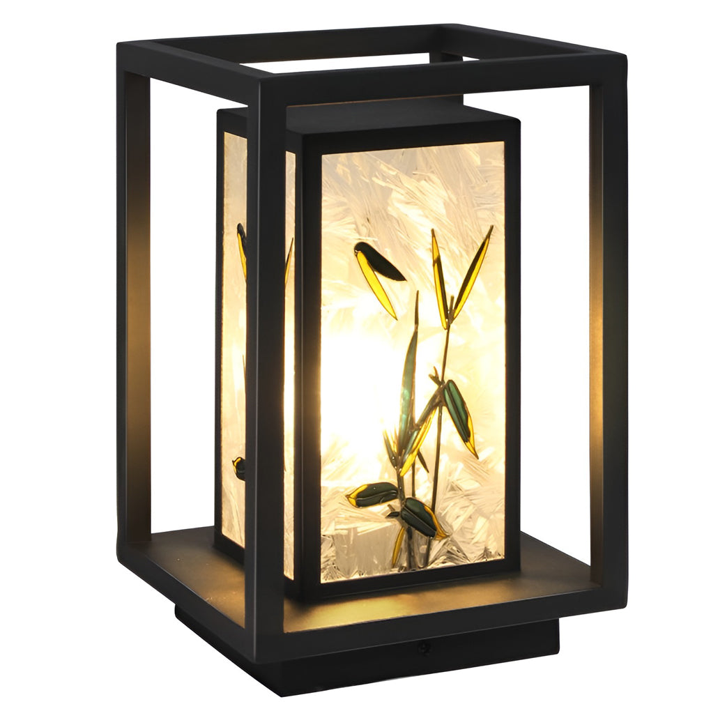 Artistic Solar LED Pathway Lights with Landscape Pattern Design