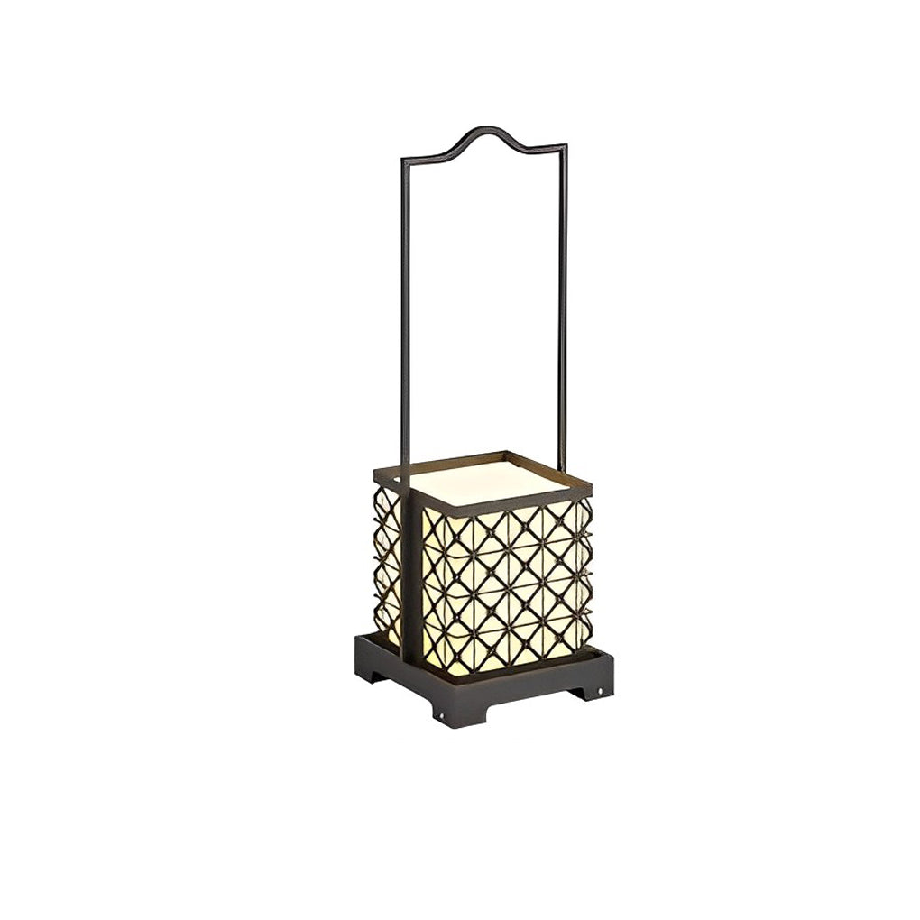 Modern Black LED Outdoor Solar Lawn Lamp with Waterproof Design
