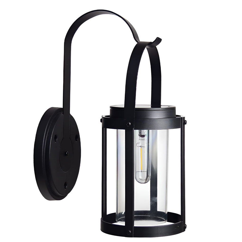 Solar LED Lantern Wall Sconce - Waterproof Outdoor Lighting