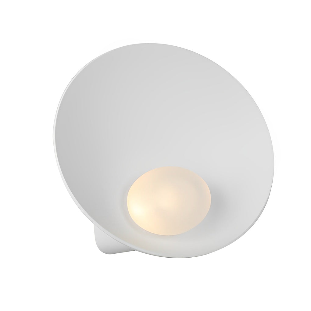 Modern Nordic White Resin Glass Round Wall Sconce