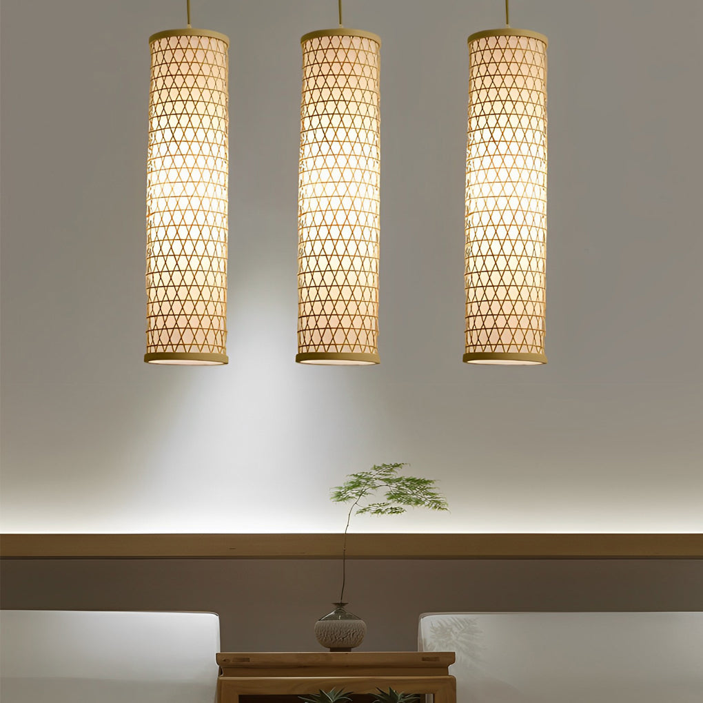 30" Bamboo Cluster Pendant Light – Farmhouse Ceiling Fixture