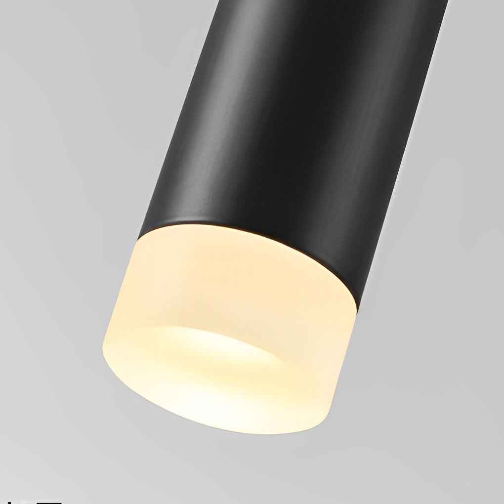 Minimalist Conical Long Tube COB Black Pendant Light