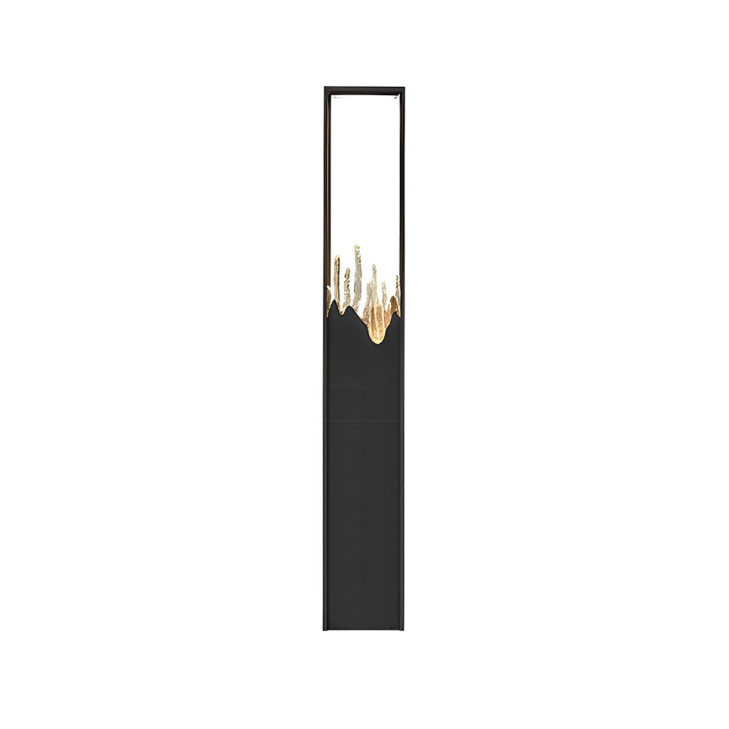Modern Rectangular Glass LED Pathway Lights - Steel & Glass