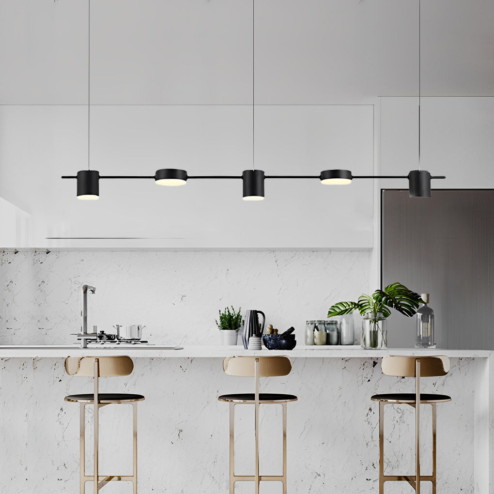 5-Light LED Modern Metal Acrylic Chandelier Pendant Light