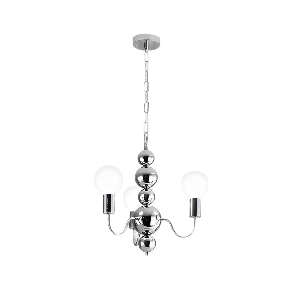 Glass Ball Shade Chandelier – Modern Minimalist Multi-Light Design
