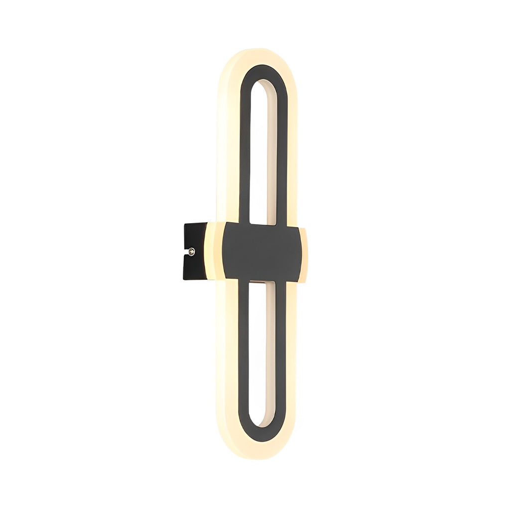 Rounded Rectangular LED Wall Sconce Modern Minimalist Iron Lighting
