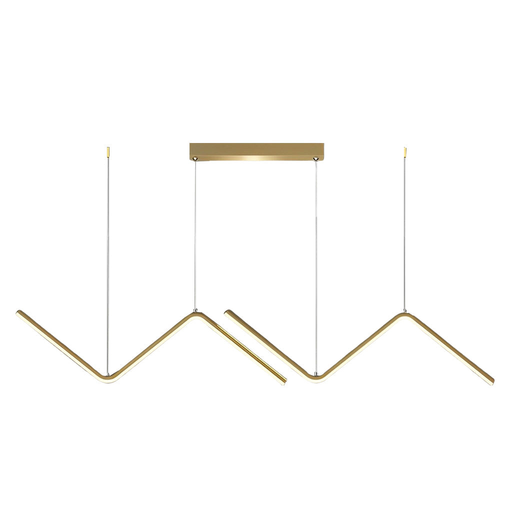 Wavy Linear LED Pendant Light with 3-Step Dimming