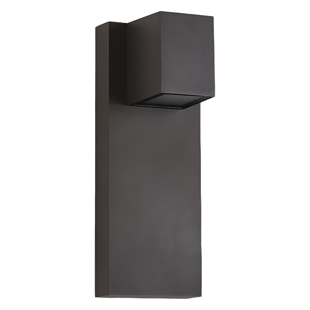 Square Waterproof LED Outdoor Wall Sconce Up Down Lighting Black