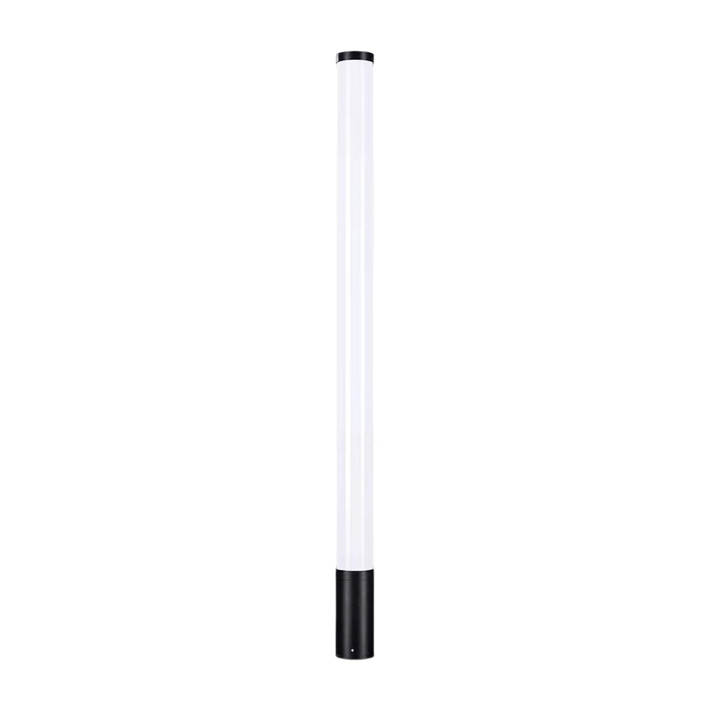 Modern Cylindrical Acrylic Outdoor Lawn Light - Black IP65