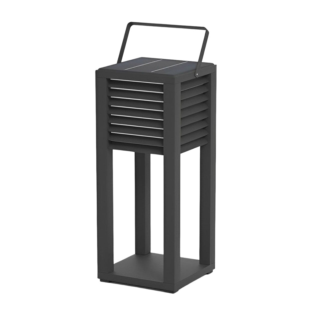 Modern Square Solar Outdoor Lawn Lamp with Handle - Waterproof LED