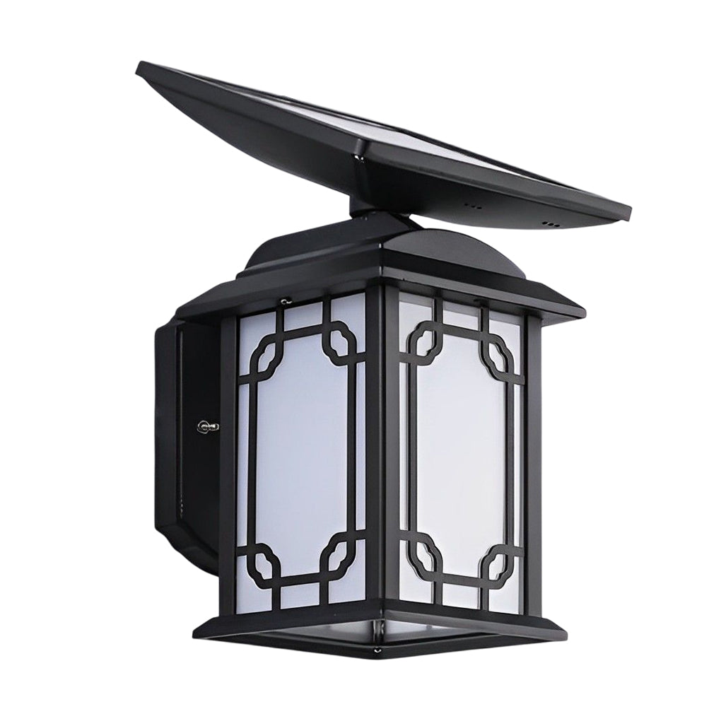 Modern Solar LED Outdoor Wall Light with Remote – Dimmable &