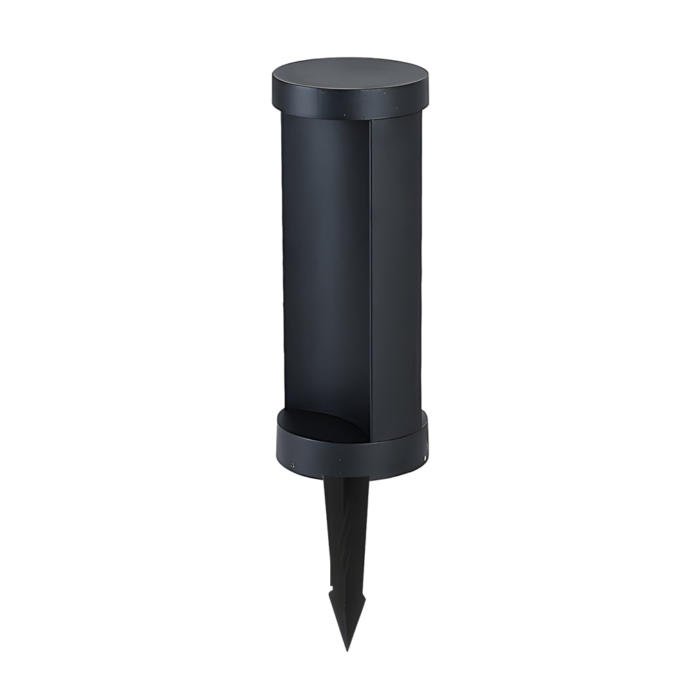 Modern Cylinder Lawn Lamp - LED Solar & Hardwired Outdoor Light