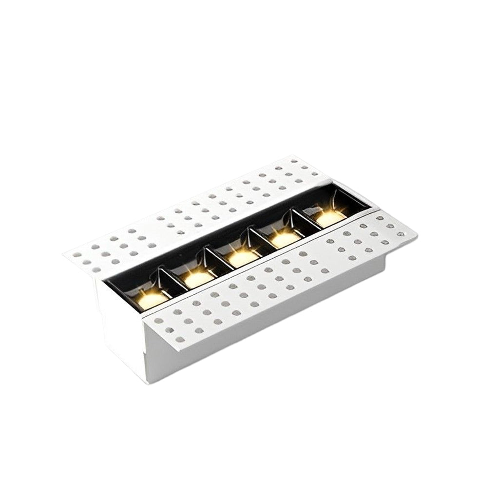 Modern Trimless Linear Recessed LED Spotlight Aluminum White