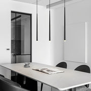 Minimalist Conical Long Tube COB Black Pendant Light