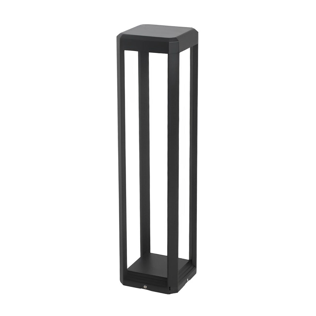 Modern Solar Pathway Light - Aluminum & Acrylic Black Finish