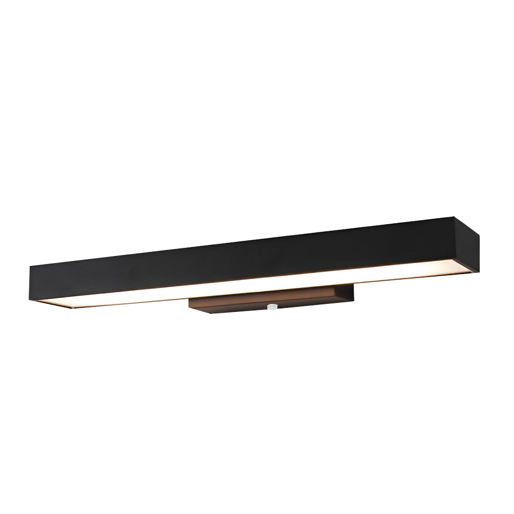 Modern Black Rectangle LED Outdoor Wall Light with Motion Sensor