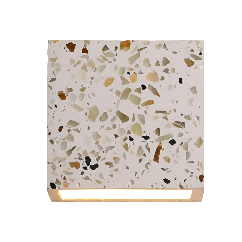 Square Terrazzo Up Down Wall Sconce Modern Minimalist Lighting