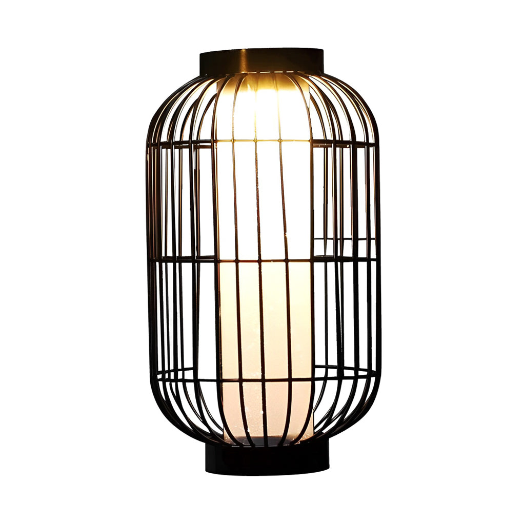 Solar Outdoor Lantern with Hemp Rope Handle - Waterproof LED Light