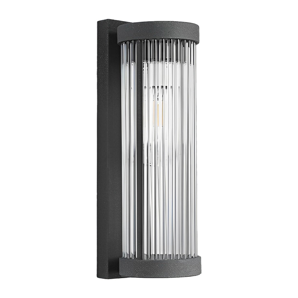 Modern Glass Solar Wall Lamp - Outdoor Waterproof LED Sconce