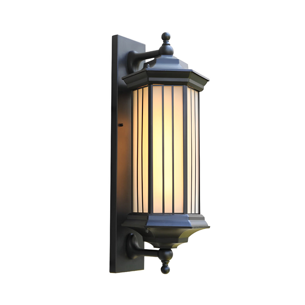 Modern Retro Outdoor Wall Light - Black Aluminum Waterproof Sconce