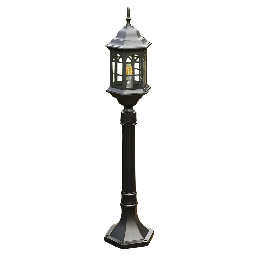 Slim LED Outdoor Post Light Industrial Black Bronze Pathway Lamp