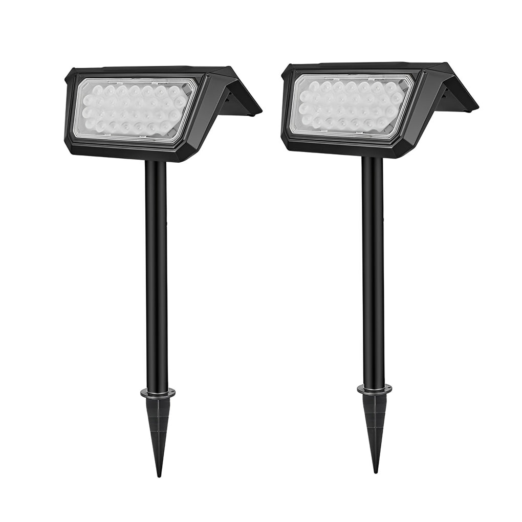Modern Solar LED Outdoor Lawn Lights - Waterproof IP65 (Set of 2)