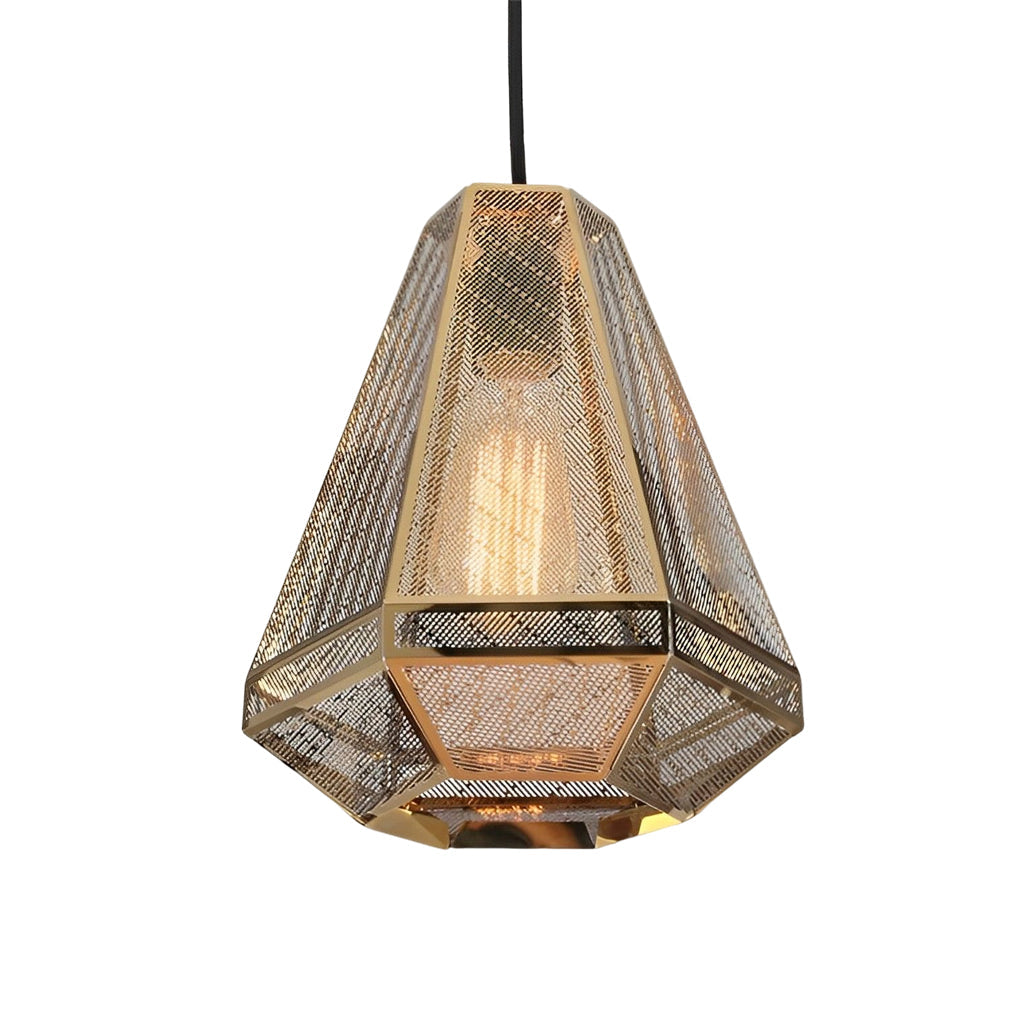 Geometric Stainless Steel Pendant Light - Modern Nordic Design